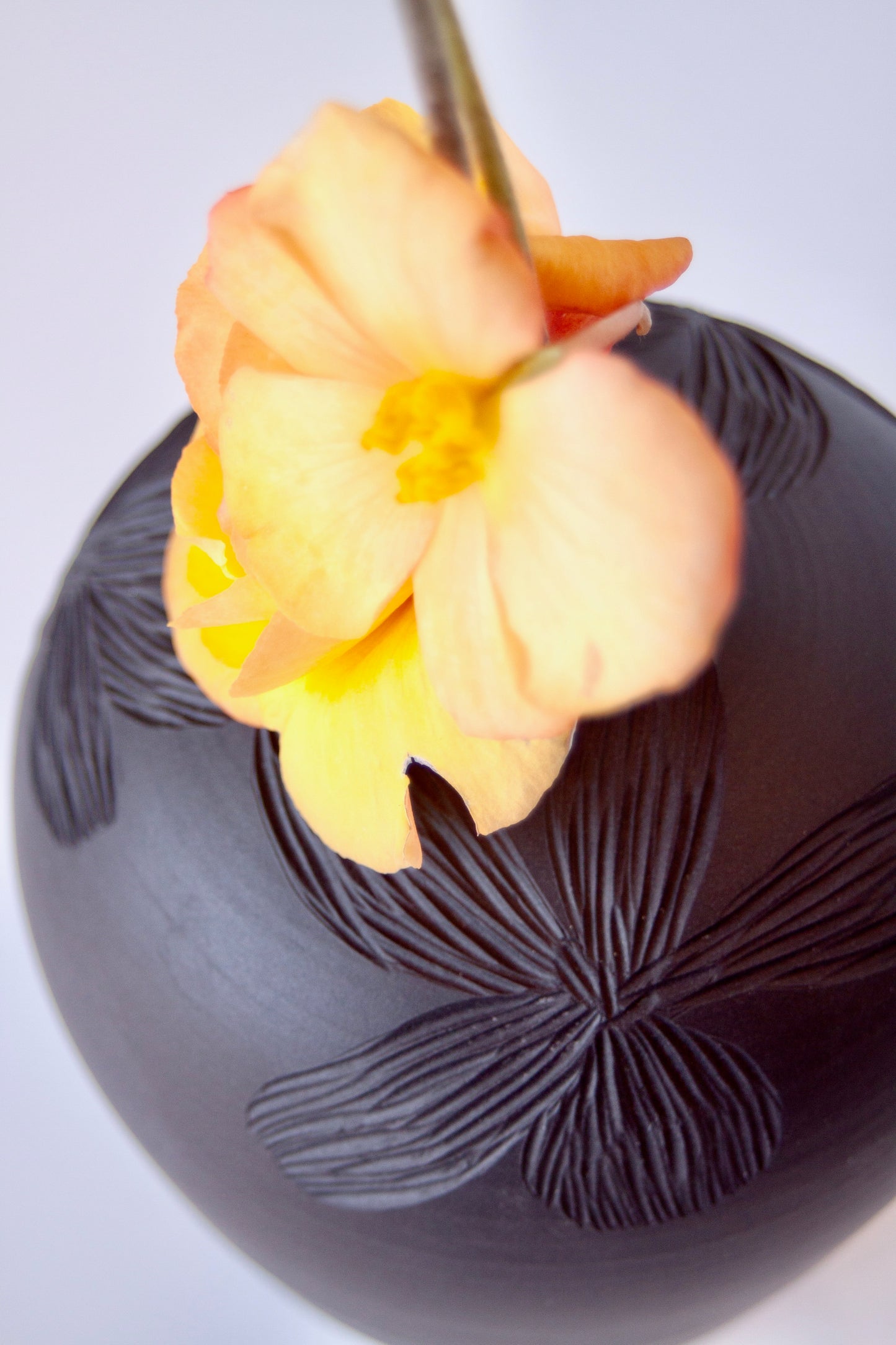 Black Floral Vase