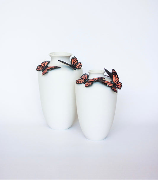 Tall Butterfly Vase